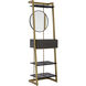 Culpo Smoke Grey / Antique Brass Entryway Storage Cabinet